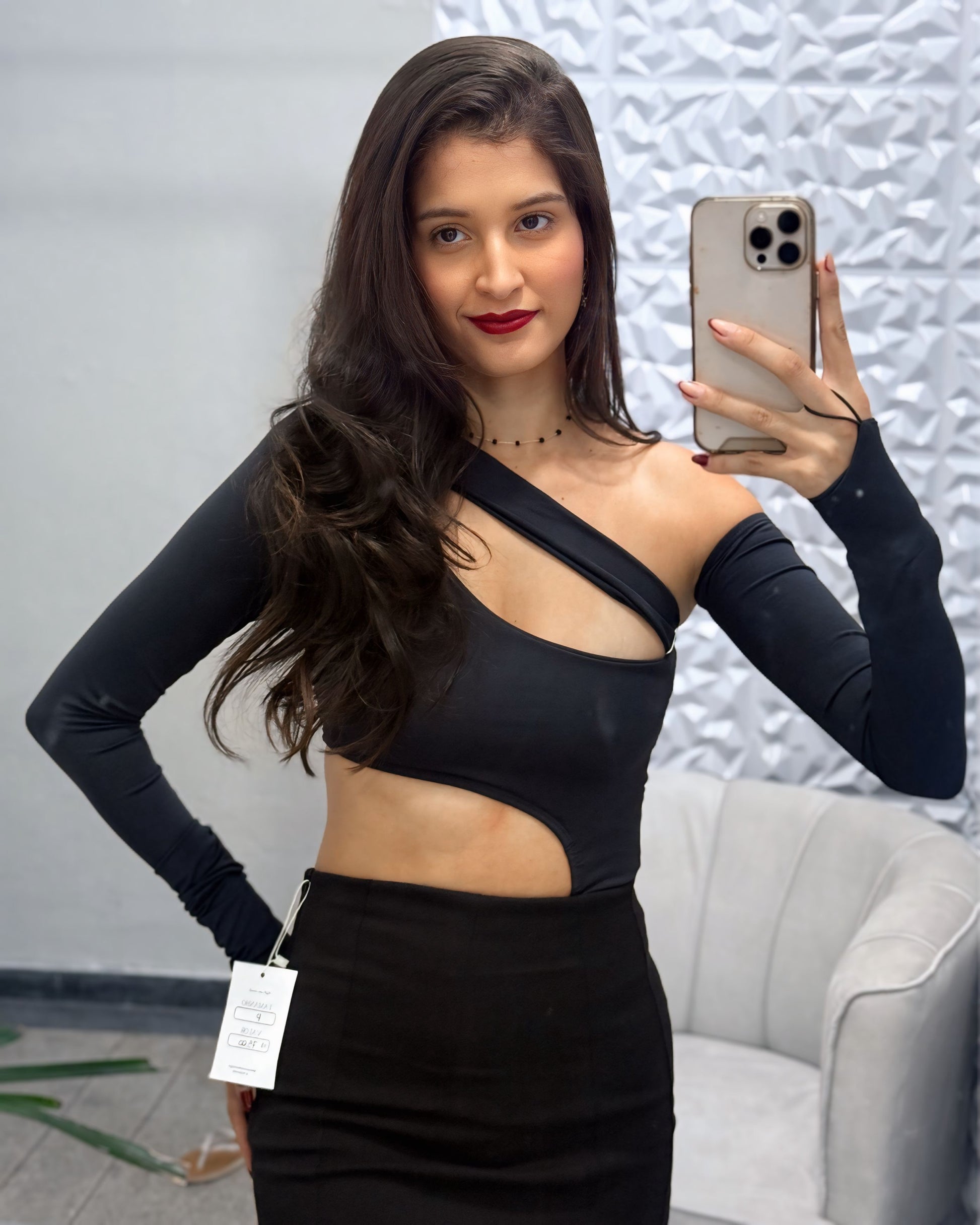 Body com Abertura e Manga Solta